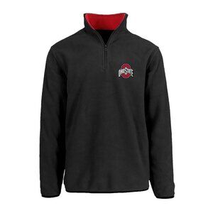 JH DESIGN Men's Ohio State Buckeyes Quarter Zip Black Fleece Pullover